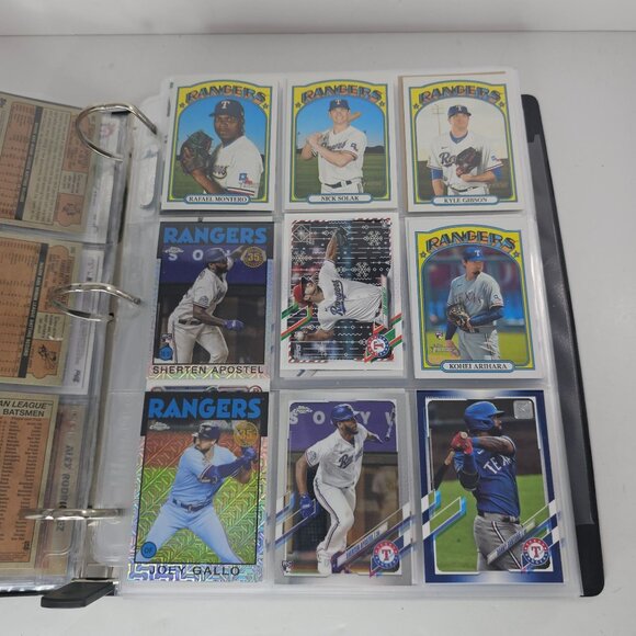 Texas Rangers Baseball Card Collection In Binder 54 Sleeves of Cards - Picture 8 of 16